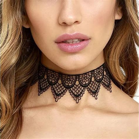Black Sexy Lace Choker Necklace For Women Jewellery Accessories Vintage