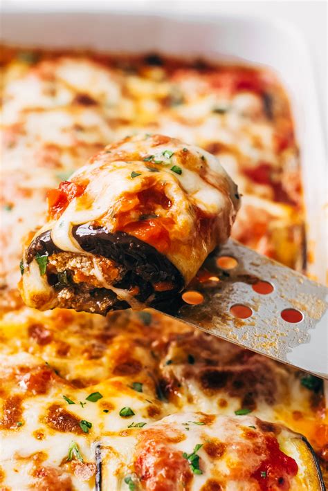 Low Carb Eggplant Lasagna Roll Ups Recipe Little Spice Jar