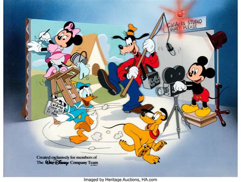 Fab Five Mickey Mouse And Friends Sericel Walt Disney C Lot