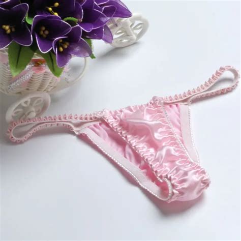 Sexy Pure Silk Thongs Briefs Women G String Panties Bikinis Underwear