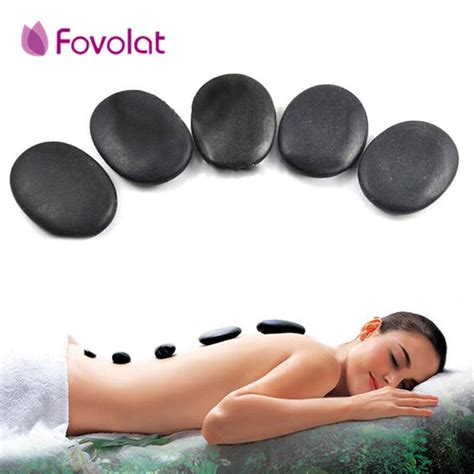 12 Pcs 34 Cm Lava Natural Energy Massage Stone Volcanic Hot Stone Spa Beauty Oil Massage Stone