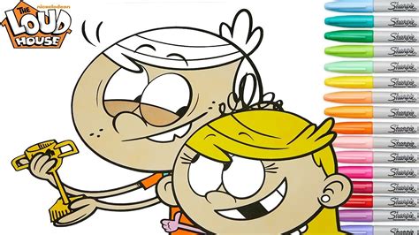 The Loud House Coloring Book Pages Lincoln Lola Rainbow