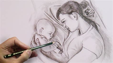 And, like, i'm sure folks are sick of that but…i don't care…it's what i wanted to draw. Mother With Baby Drawing at GetDrawings | Free download