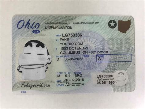Fake Ohio Drivers License Template