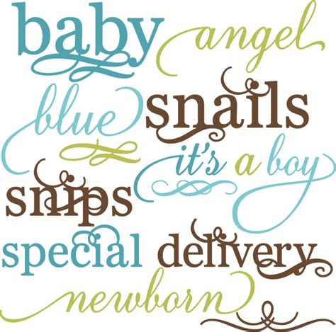 Baby Boy Words Set Svg File For Scrapbooking Crafts Baby Svg Files Baby