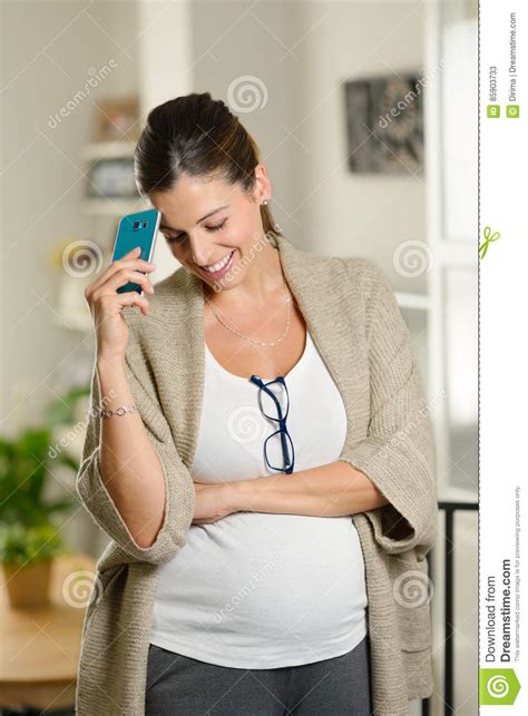 Successful Pregnant Woman At Home Stock Image Image Of Lifestyle