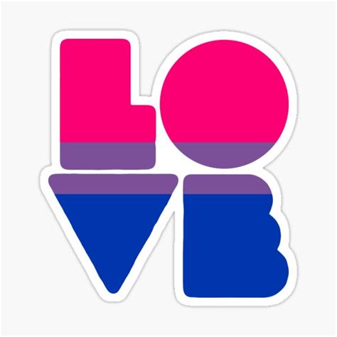 Love Bisexual Pride Flag Sticker By Zogar77 Redbubble