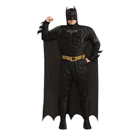 Mens Batman Deluxe Muscle Halloween Costume Size Xxl