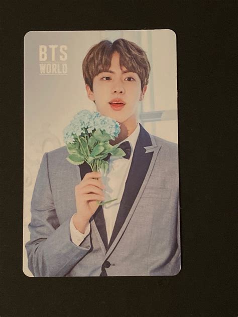 Bts World Jin Photocard Photocard Scan Bts World Cards The World Maps Playing Cards