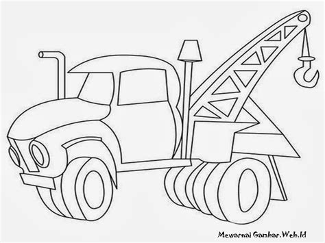 Mewarnai Gambar Mobil Derek | Mewarnai Gambar