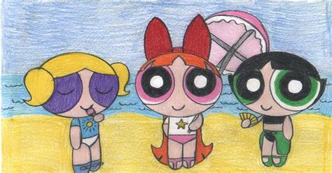 Powerpuff Girls Powerpuffgirls Blossom Swimsuit Puffs Pixiv