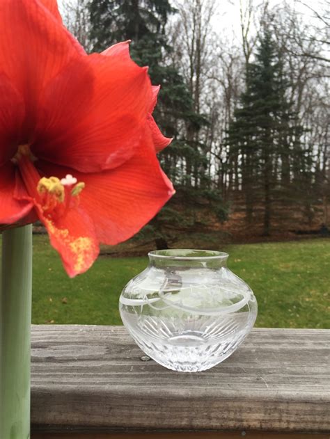 Vintage Cut Crystal Small Vase Glass Vase Etsy