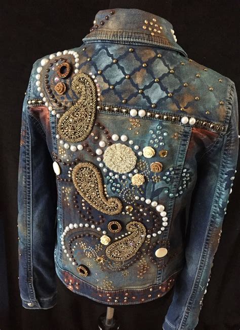 Amazing Denim Jacket Upcycle In 2019 Denim Lace Denim Ideas Denim Art