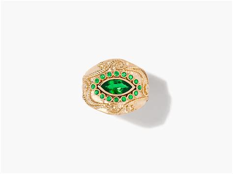 Green Tourmaline And Tsavorite Cashmere Ring From Aurélie Bidermann