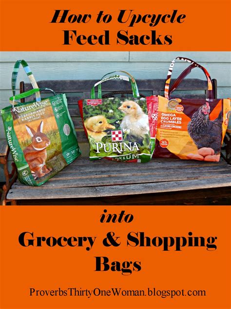 How To Turn A Feed Sack Into A Grocery Or Shopping Bag Proverbs Homestead