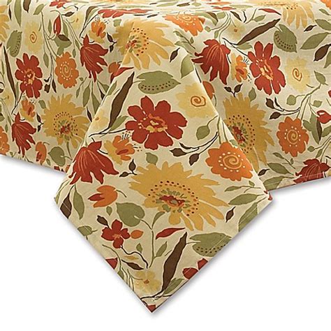 An oval tablecloth is an easy way to add a decorative touch to your dining room, and protect your table. Buy Blooms Laminated Fabric 60-Inch x 120-Inch Oblong ...