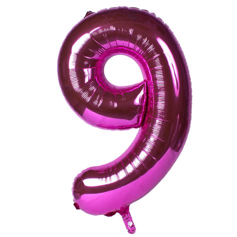 Buy Pink Number 9 Foil Giant Helium Balloon Deflated For Gbp 699