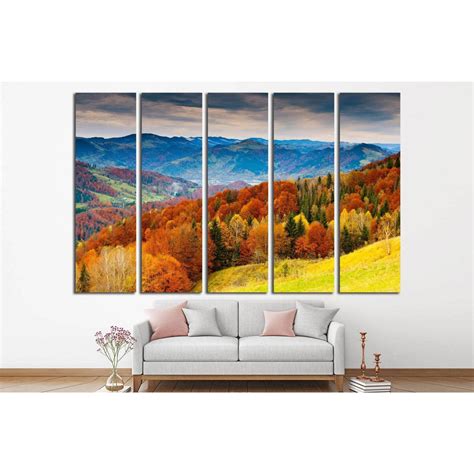 The Mountain Autumn Landscape №750 Ready To Hang Canvas Print Zellart