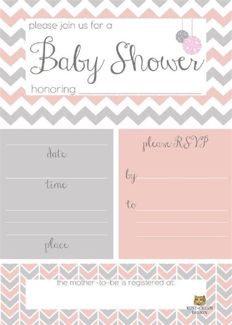 Baby Shower Blank Invitation Template Allowed To My Own Website Within