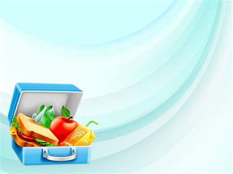 Lunch Box Backgrounds For Powerpoint Templates Ppt Backgrounds
