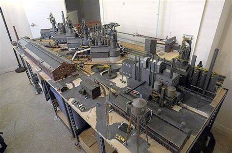 Steel Mill 2009 N Scale Blast Furnace Row Steel Mill N Scale Model