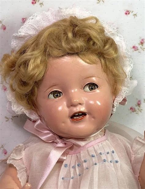 1930s Ideal 15 Shirley Temple Baby Doll Wtagged Dress Dollyology