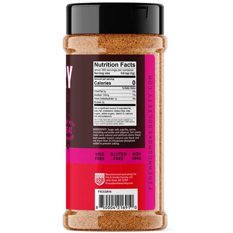 Fire And Smoke Society Cherry Cola Bbq Rub Seasoning 127oz Slobsrus Bbq