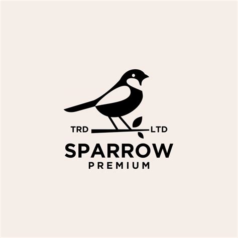 Sparrow Vector Black Logo Illustration Design 2978325 Vector Art At