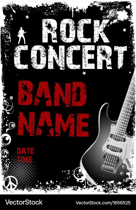 Rock Concert Poster Royalty Free Vector Image Vectorstock