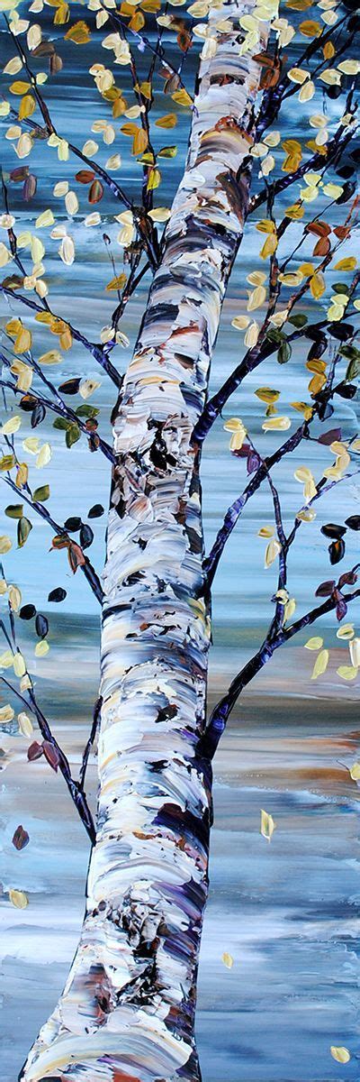 40 Artistic Abstract Painting Ideas For Beginners E64 Birch Tree Art