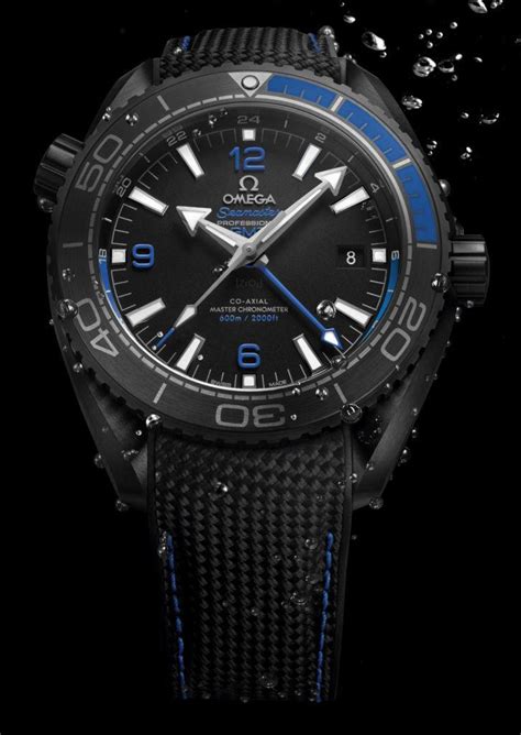 Omega Seamaster Planet Ocean Gmt Deep Black Watches In Ceramic