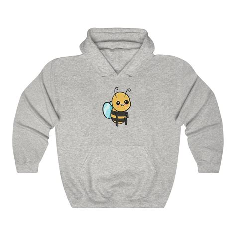 Happy Bee Hooded Sweatshirt Save The Bees Hoodie Bee Happy Etsy
