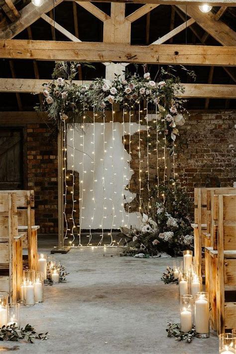Top 20 Rustic Indoor Wedding Arches And Aisle Ideas For Ceremony