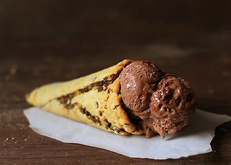 Homemade Chocolate Chip Cookie Ice Cream Cone I Am Baker