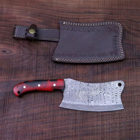 Full Tang Custom Handmade Damascus Steel Cleaver Knife Kbs Knives Store