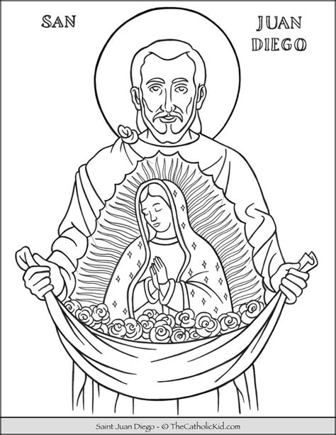 Maybe you would like to learn more about one of these? Saint Jaun Diego Coloring Page - TheCatholicKid.com in ...