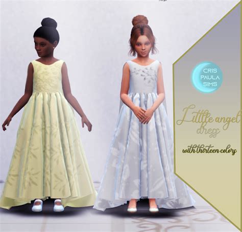 The Sims 4 Little Angel Dress Cris Paula Sims Sims 4 Toddler