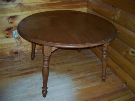 Refinished vintage solid wood ducks unlimited coffee table by kincaid furniture. Vintage-Sprague-Carleton-Solid-Rock-Maple-Table-with-2 ...