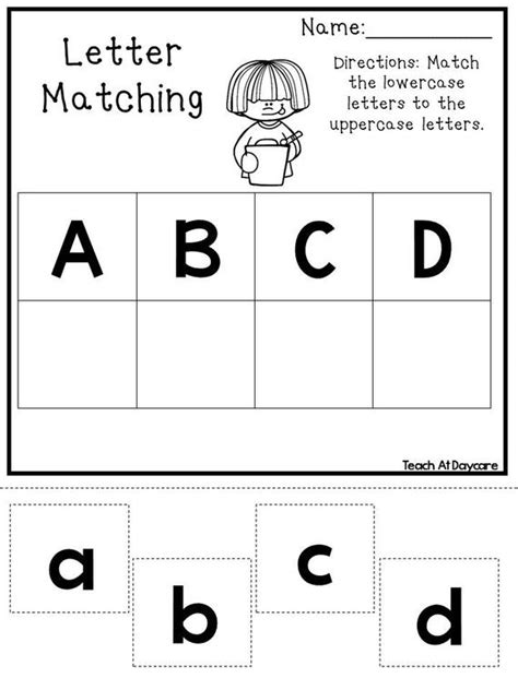 21 Printable Alphabet Matching Worksheets. Preschool-KDG ...
