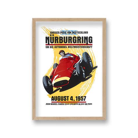 Vintage Motor Racing Poster Nurburgring 1957