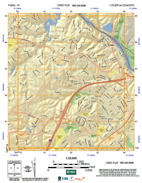 A Sample Geo Referenced Pdf Map Sheet Designed For A4 Sized Paper Not