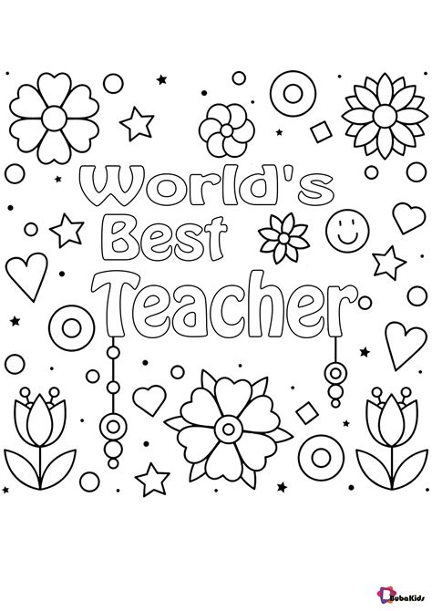 Teacher Appreciation Day Coloring Pages Flowers Hearts Collection Of