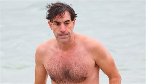 Sacha Baron Cohen Goes Shirtless For A Beach Day In Australia Sacha