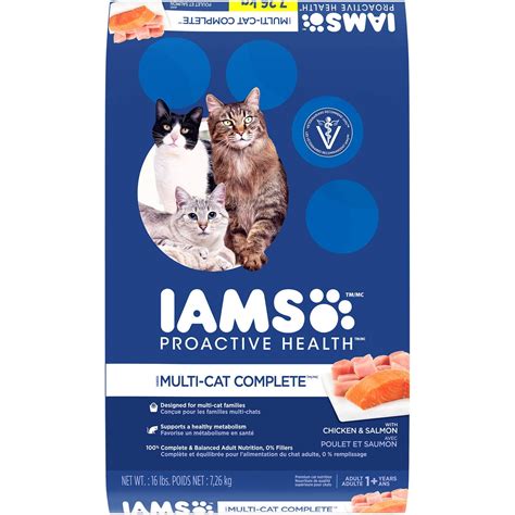 Iams Proactive Health Multi Cat Complete Salmon And Chicken Dry Cat Food