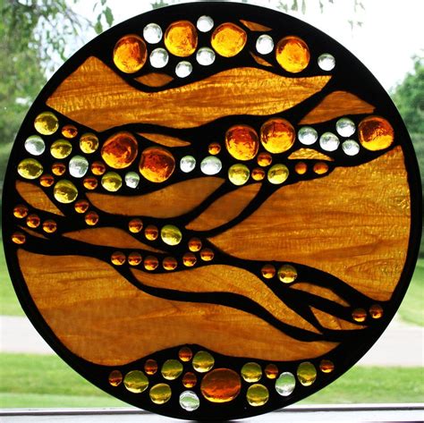 Stained Glass Panel Decorative Abstract Stained Glass Art Stained