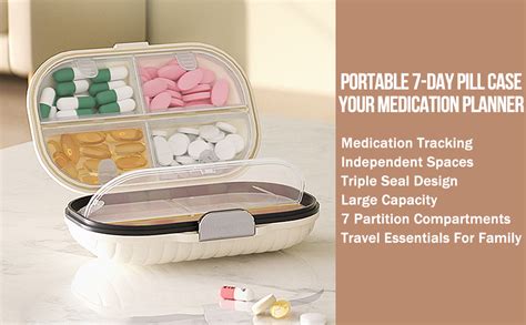 Ptyism Pill Organizer BoxTragbare Pillendose丨Pill BoxTablettenbox