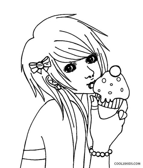 Emo Punk Anime Coloring Pages