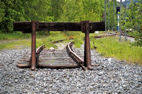 Hd Wallpaper Line End Track Train Railway Abandoned Transport