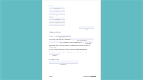 Kündigung Mietvertrag Ratgeber kostenlose Word und PDF Vorlage itsmydata