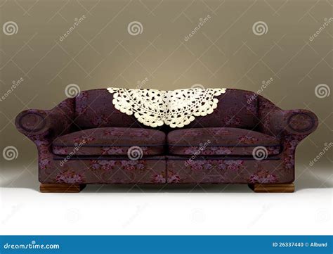 Old Floral Sofa Stock Photo Image 26337440